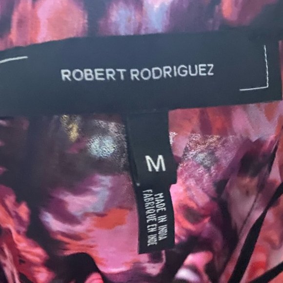 Robert Rodriguez Leslie Floral Popover Blouse Size Medium - Picture 8 of 11